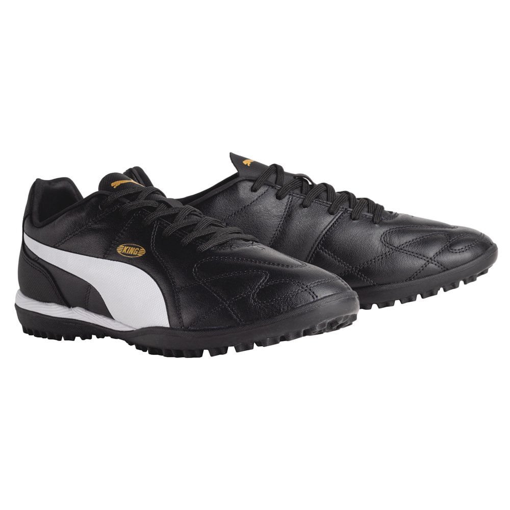Chuteira Society Masculina Puma King Preto/branco