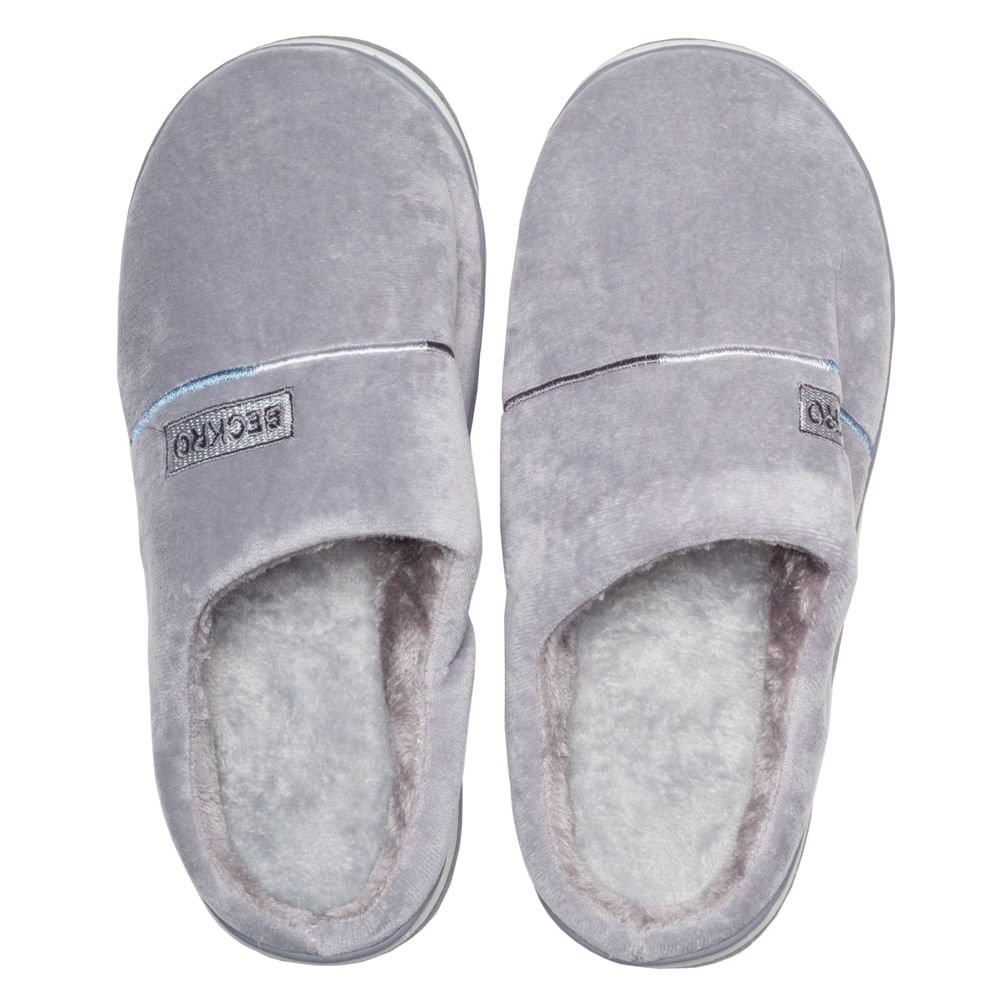 Pantufa Masculina Beckro Cinza Cinza 4