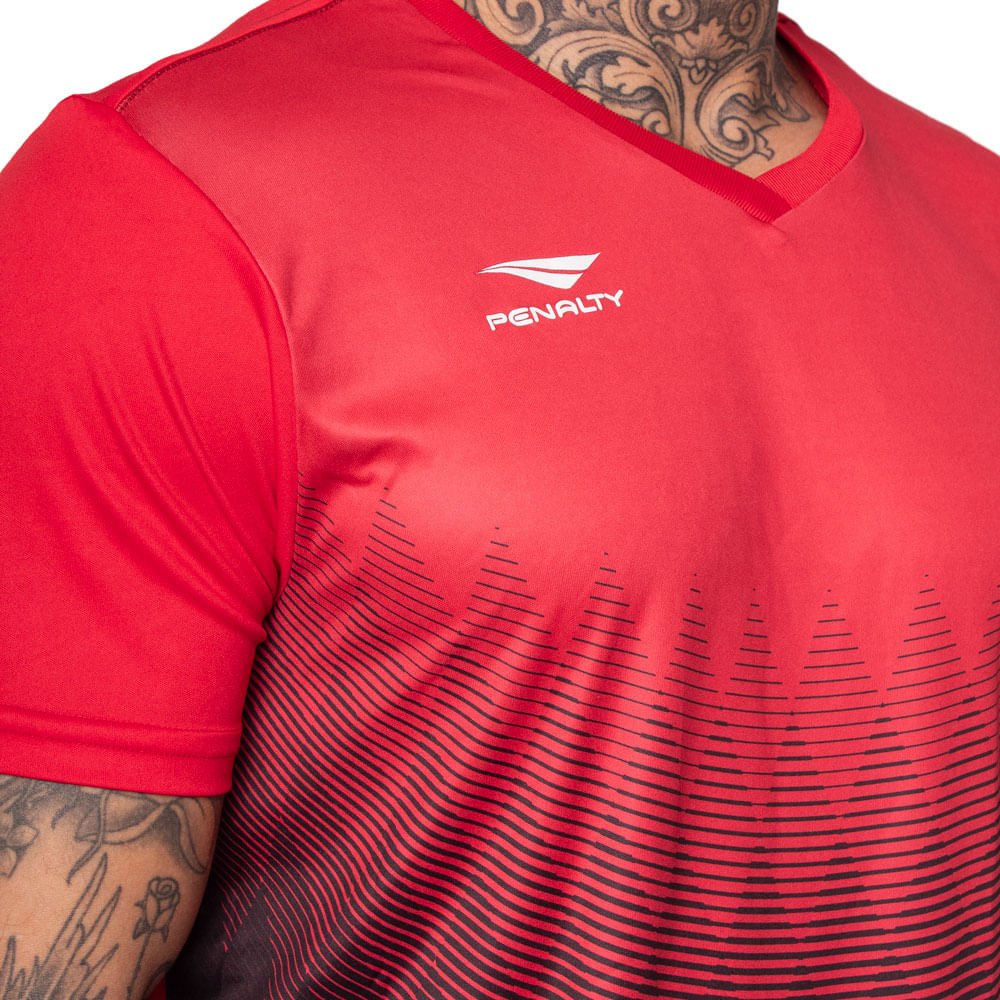 Camiseta Masculina Penalty Prisma Vermelho/preto Vermelho/Preto 3