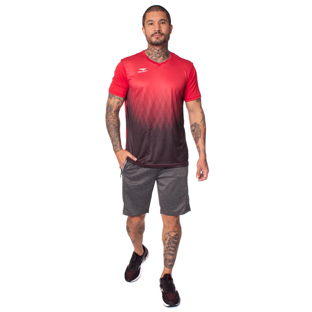 Camiseta Masculina Penalty Prisma Vermelho/preto Vermelho/Preto 4