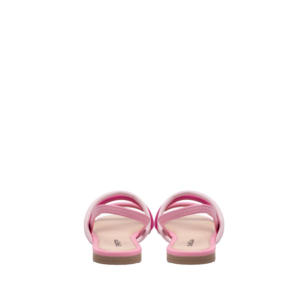 Sandália Rasteira Infantil Pink Cats com Tiras Rosa Rosa 3