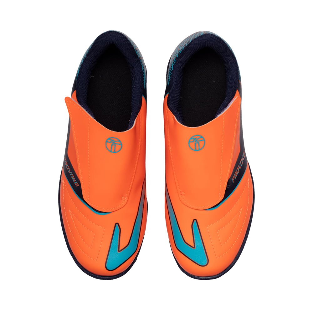 Chuteira Futsal Infantil Topper Provoke Laranja Laranja 4
