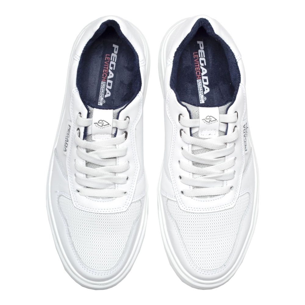 Sapatenis Masculino Pegada Levi Branco Branco 4