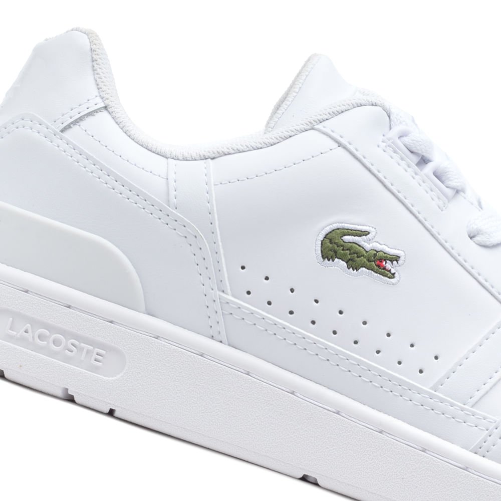 Cano Alto Tenis De Lacoste Tênis Masculino Lacoste T-Clip Branco