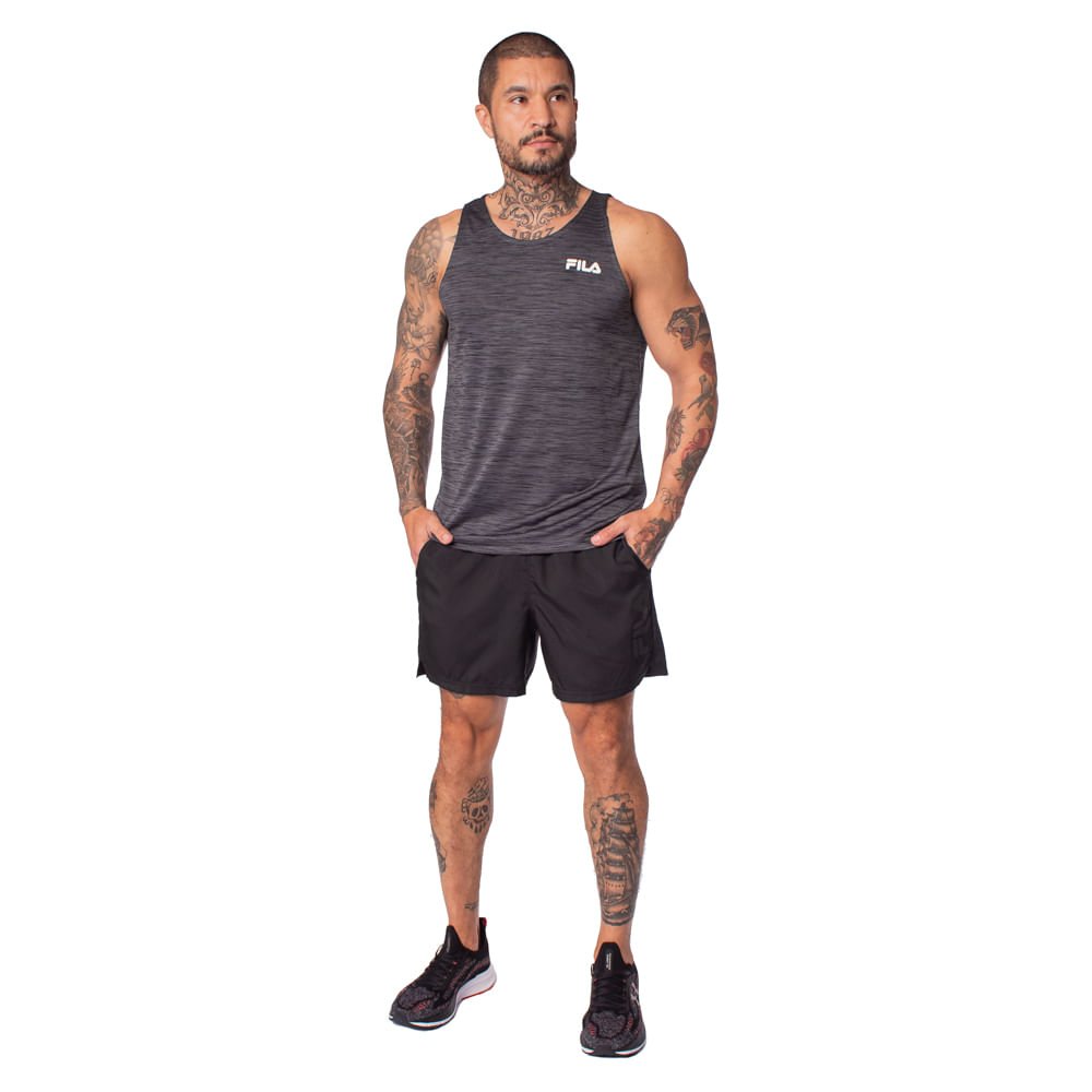 Short Masculino Fila Train 5 Preto Preto 5