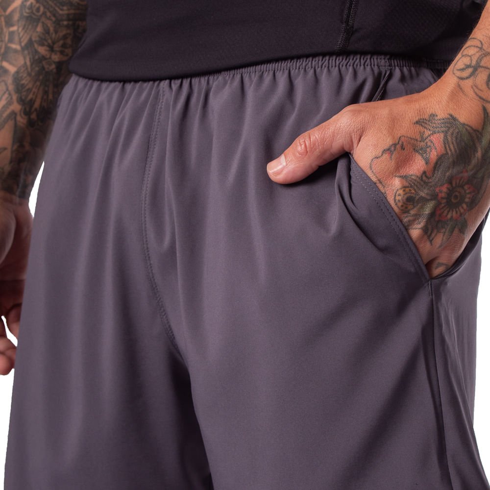 Bermuda Masculina Fila Diamond II 6 Cinza Escuro Cinza 4