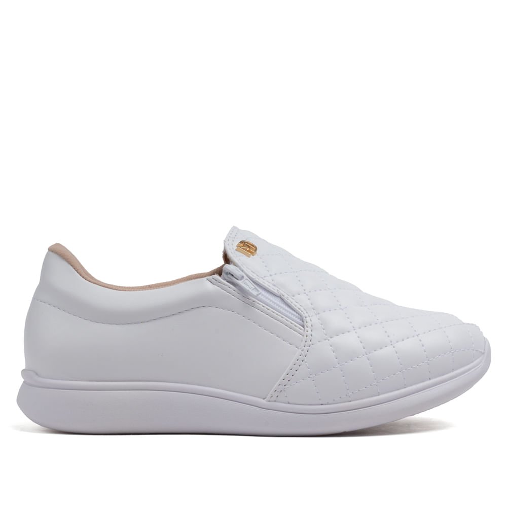Sapato Feminino Modare Casual Matelassê Branco