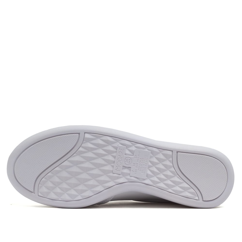 Sapato Feminino Modare Casual Matelassê Branco Branco 2
