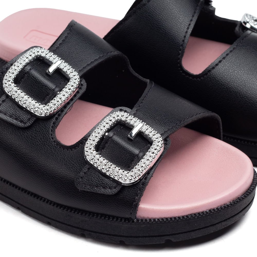 Tamanco Infantil Molekinha Fivelas Preto Preto 4