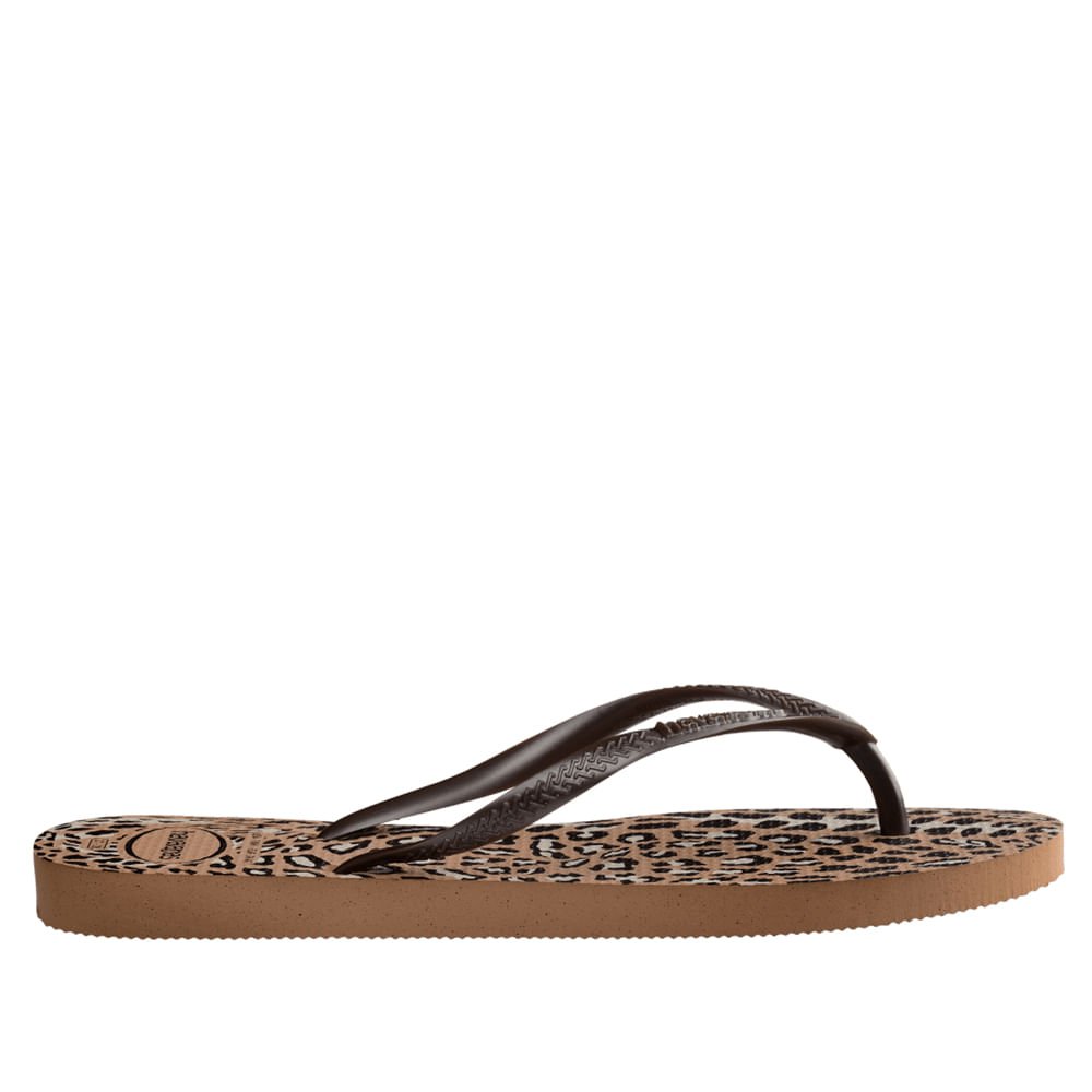 Chinelo Feminino Havaianas Slim Animals Marrom Marrom 2