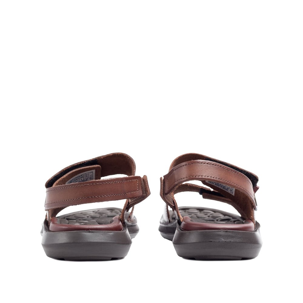 Sandália Masculina Pegada em Couro Marrom Marrom 3