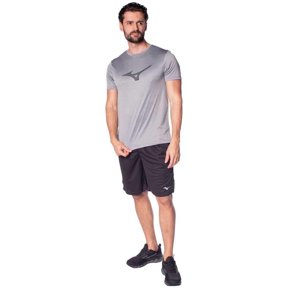 Bermuda Masculina Mizuno Root Mesh Preto Preto 3