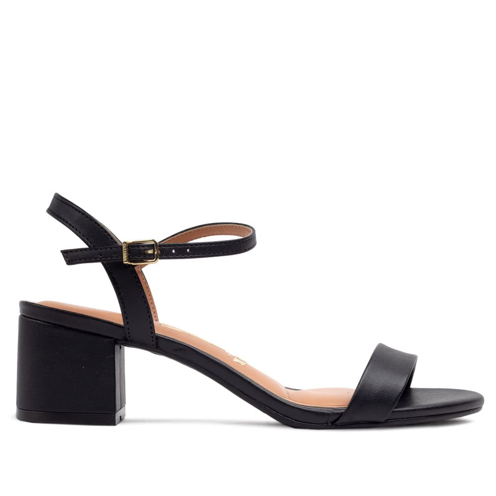 Sandália Feminina Vizzano Salto Bloco Preto