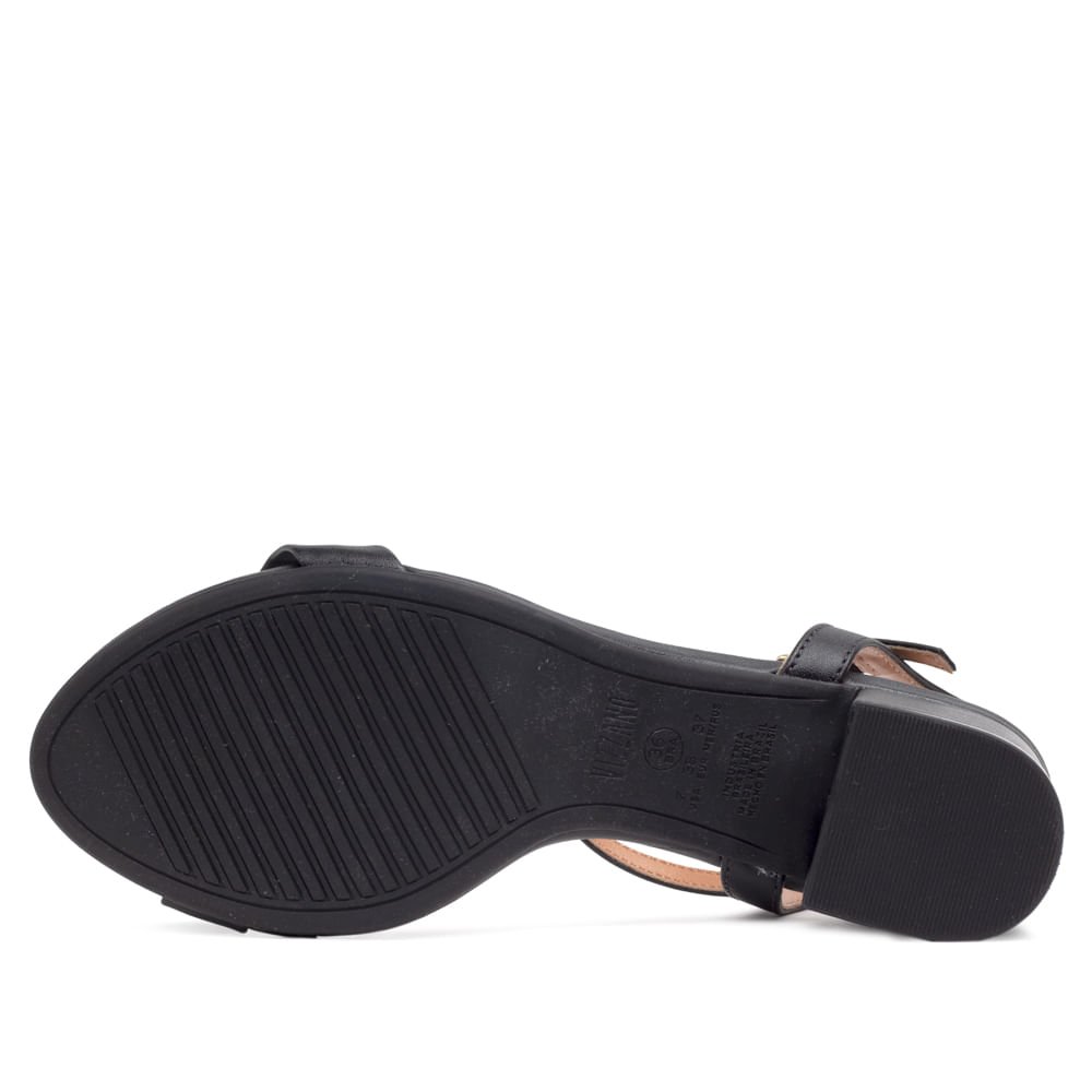 Sandália Feminina Vizzano Salto Bloco Preto Preto 2