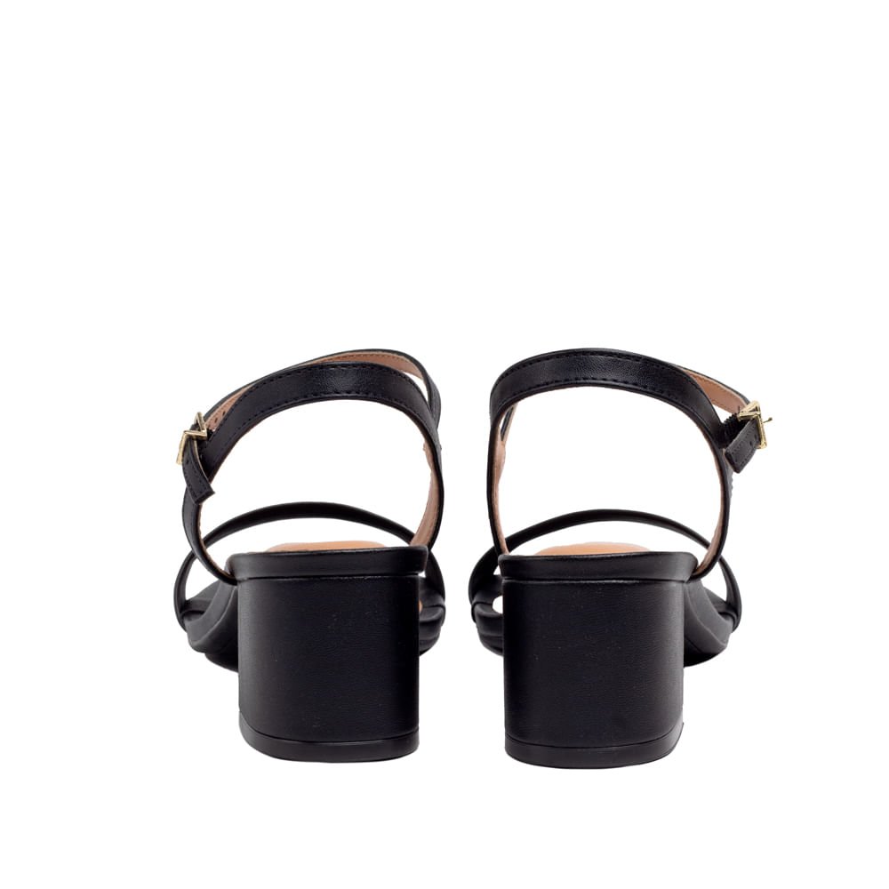 Sandália Feminina Vizzano Salto Bloco Preto Preto 3