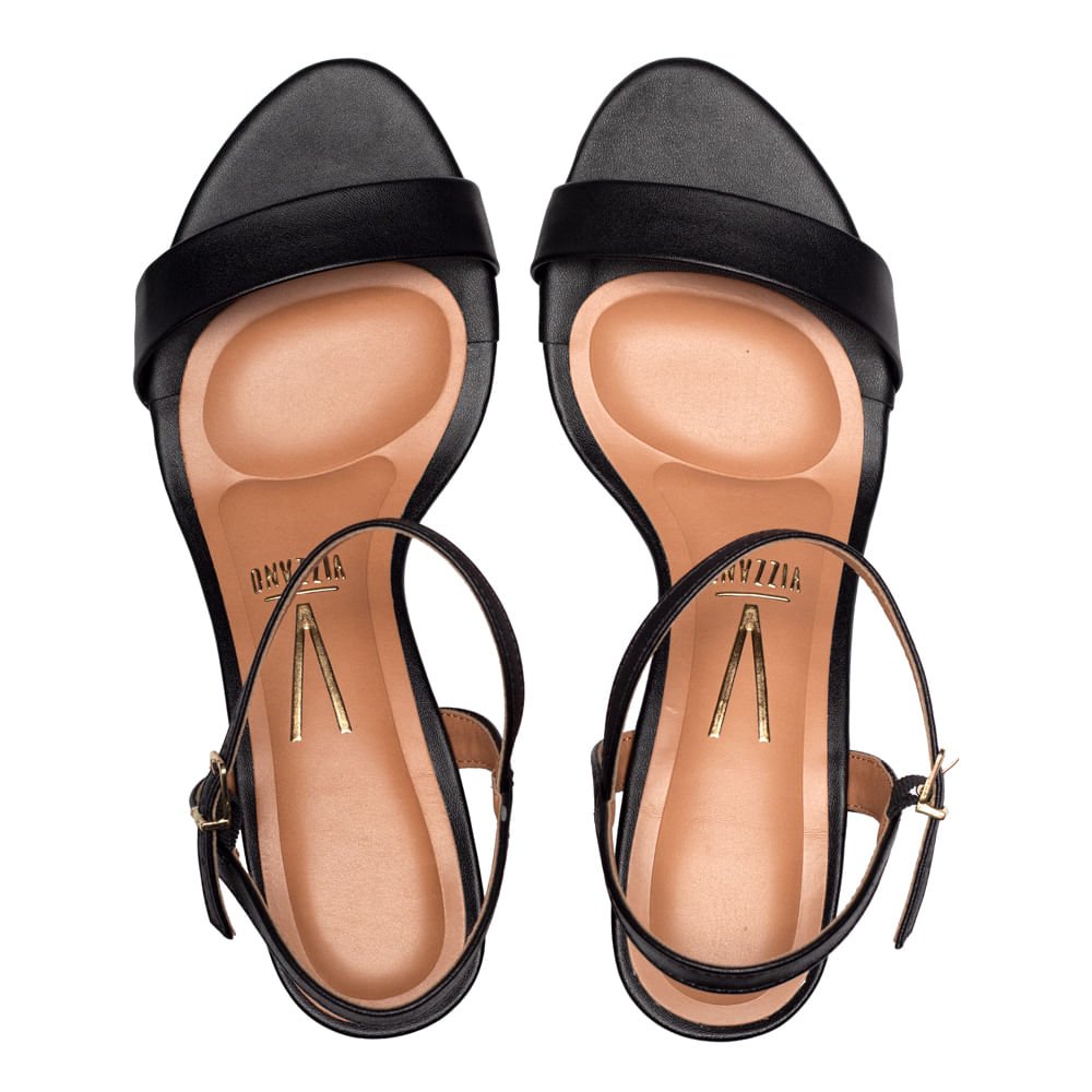 Sandália Feminina Vizzano Salto Bloco Preto Preto 4