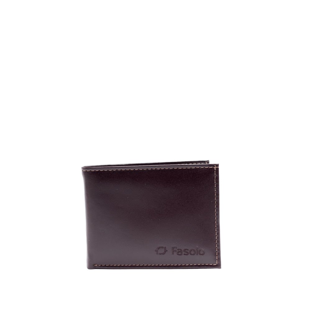 Carteira Masculina Fasolo Couro H007042 Marrom Escuro
