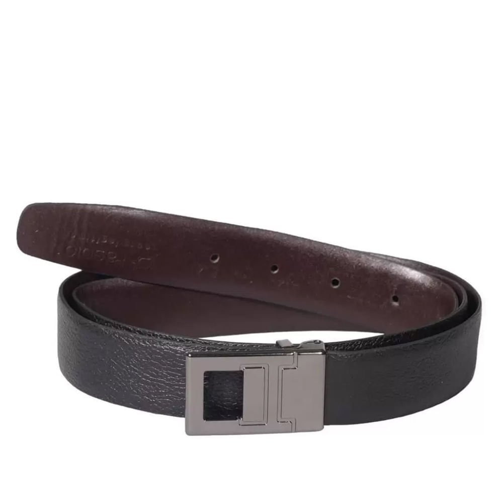 Cinto Masculino Fasolo Reversível Couro G020161 Preto/marrom Preto/Marrom 3