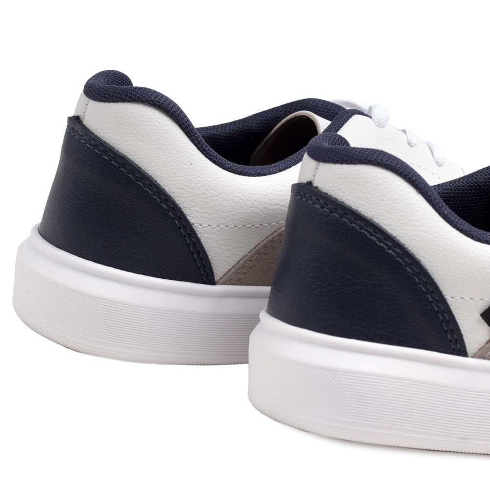 Sapatênis Masculino BR Sport Recortes Branco/cinza Branco/Cinza 5