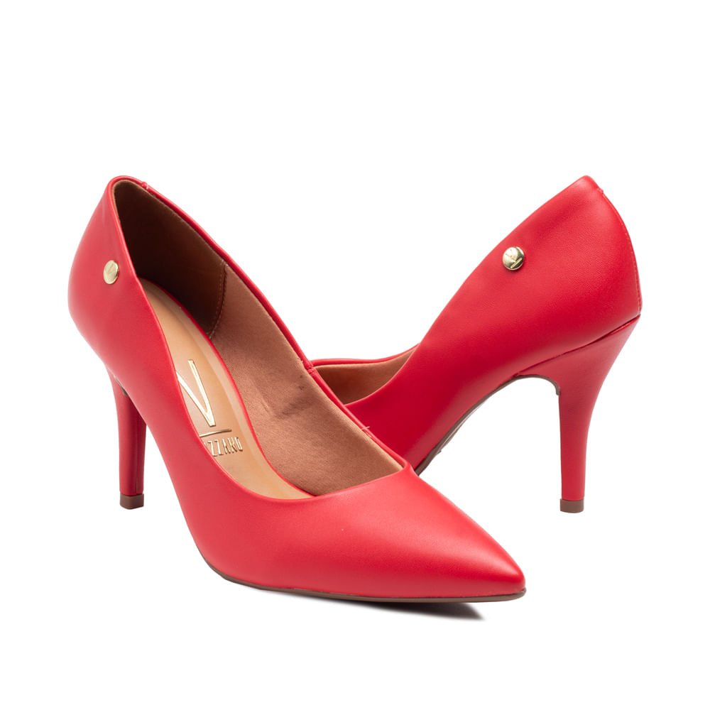 Sapato Scarpin Feminino Vizzano Vermelho Vermelho 5