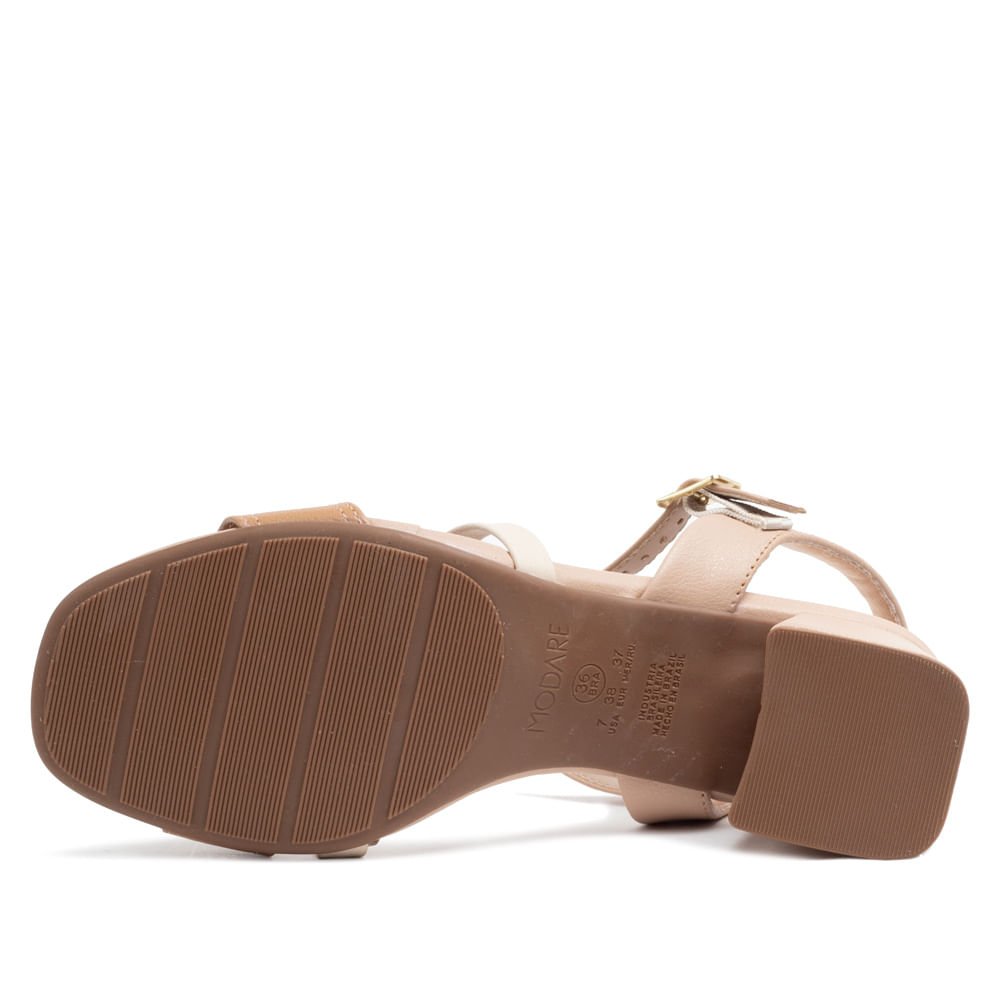 Sandália Feminina Modare com Tiras Bege Bege 2