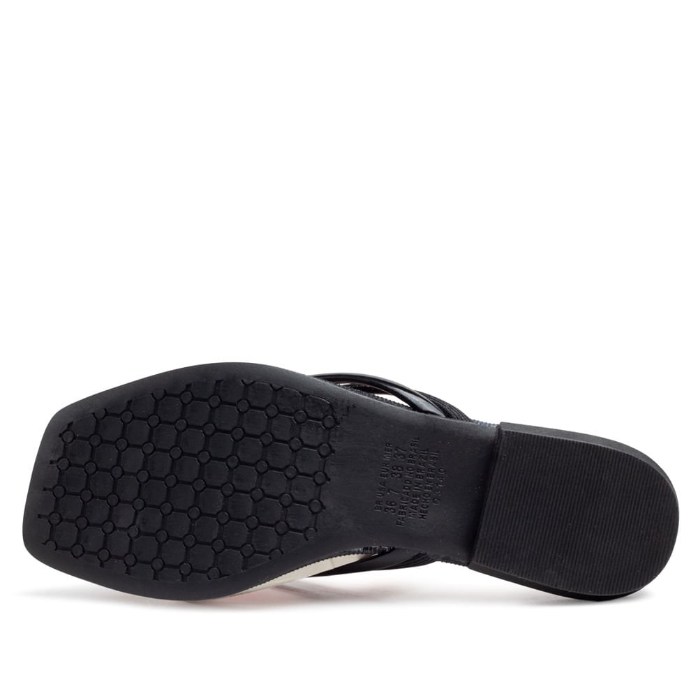 Chinelo Feminino Mississipi Tiras com Glitter Preto Preto 3