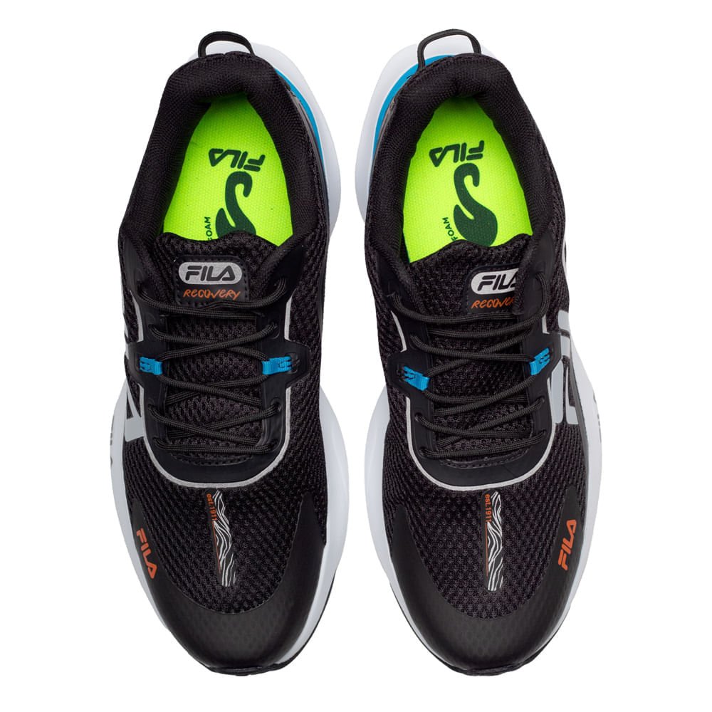 Tênis Masculino Fila Recovery Preto/azul Preto/Azul 4