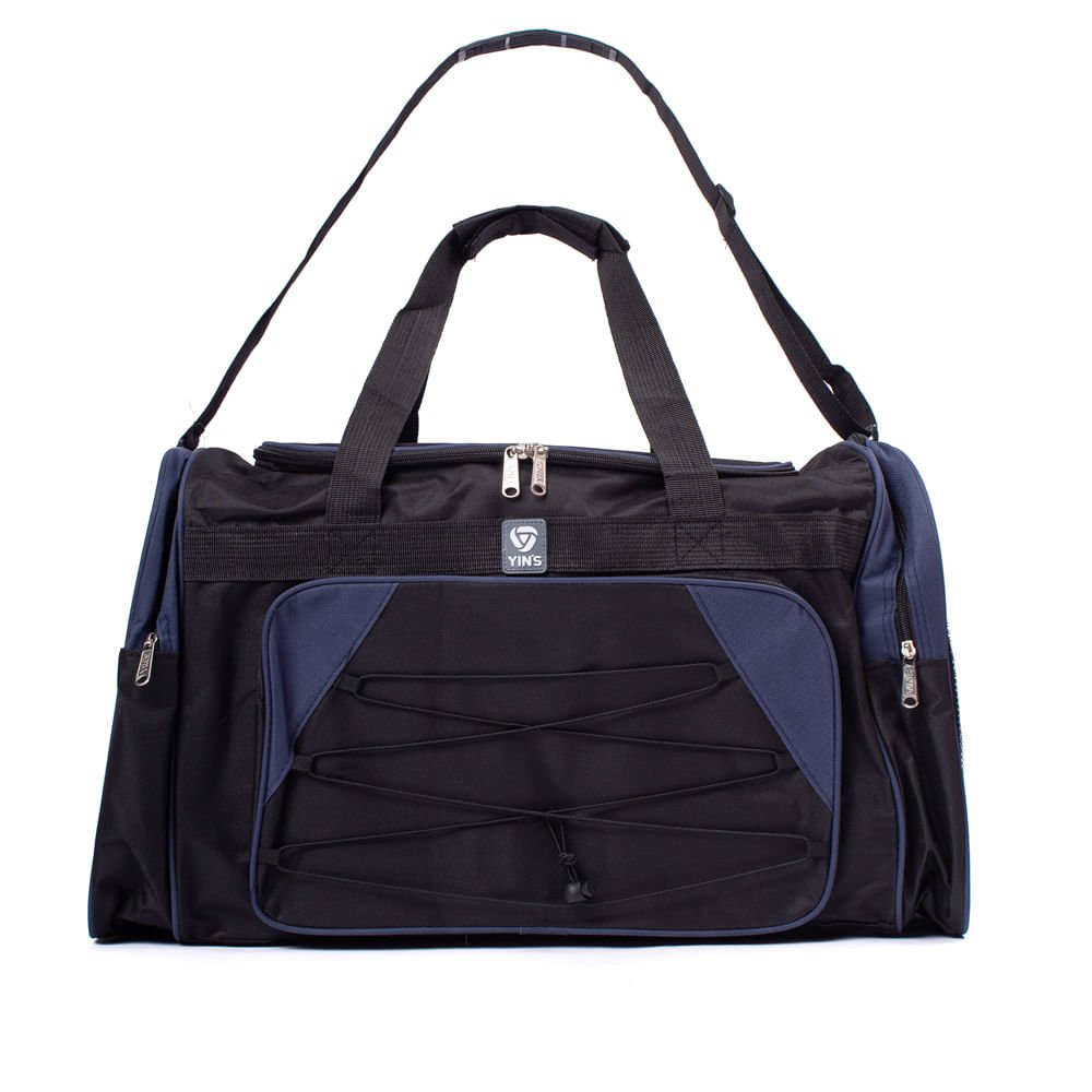 Sacola de Viagem Yins Média Preto/azul