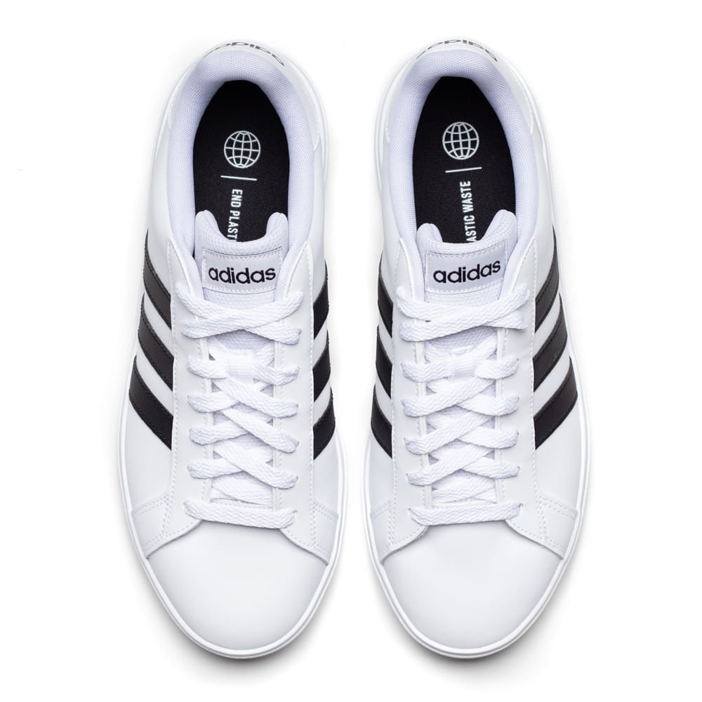 Tênis Masculino Adidas Grand Court Base 2.0 Branco/preto Branco/Preto 4