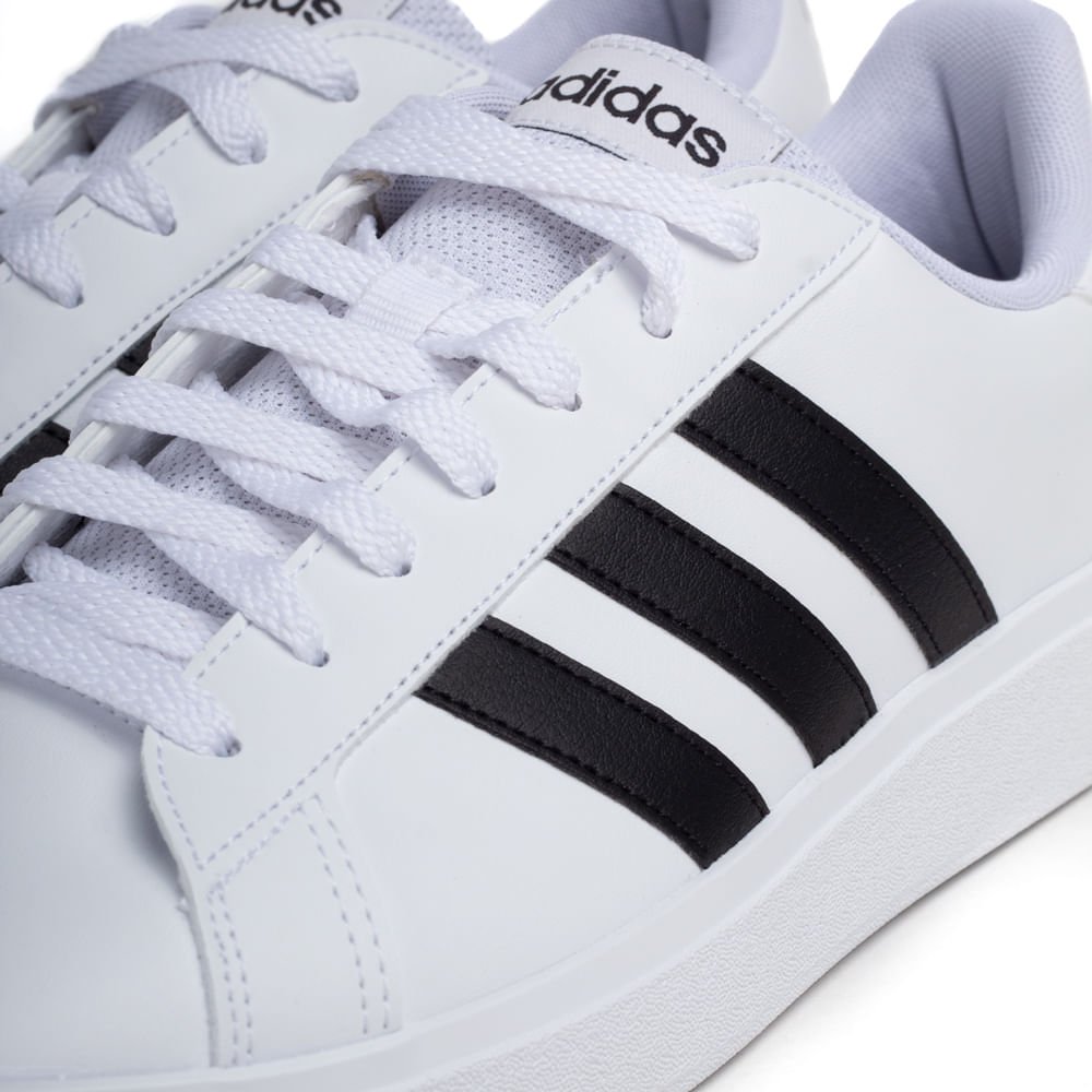 Tênis Masculino Adidas Grand Court Base 2.0 Branco/preto Branco/Preto 5