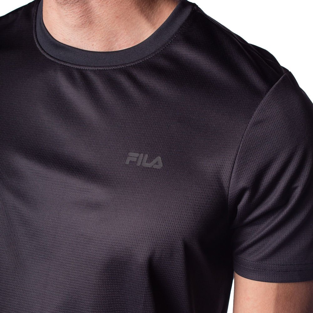 Camiseta Masculina Fila Myler Preto Preto 3