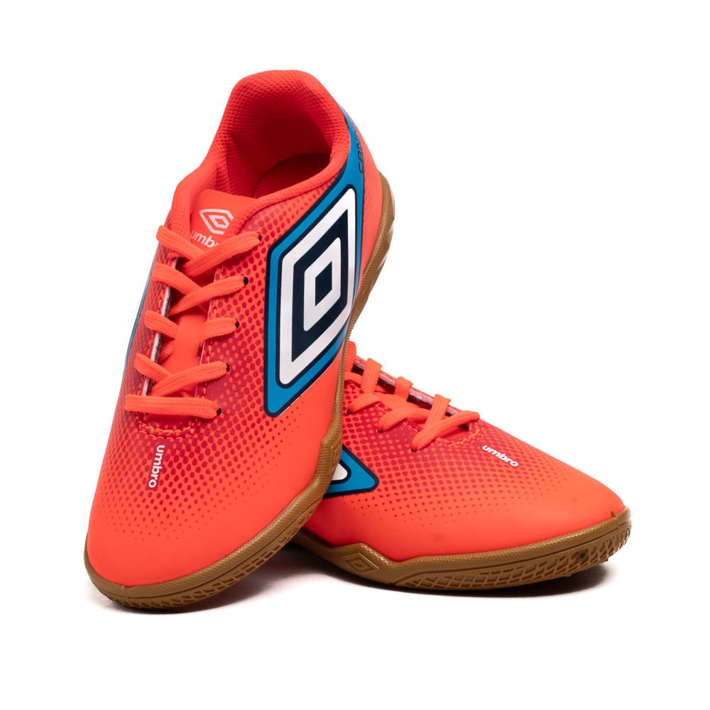 Chuteira Futsal Infantil Umbro Cannon JR Coral Vermelho 5