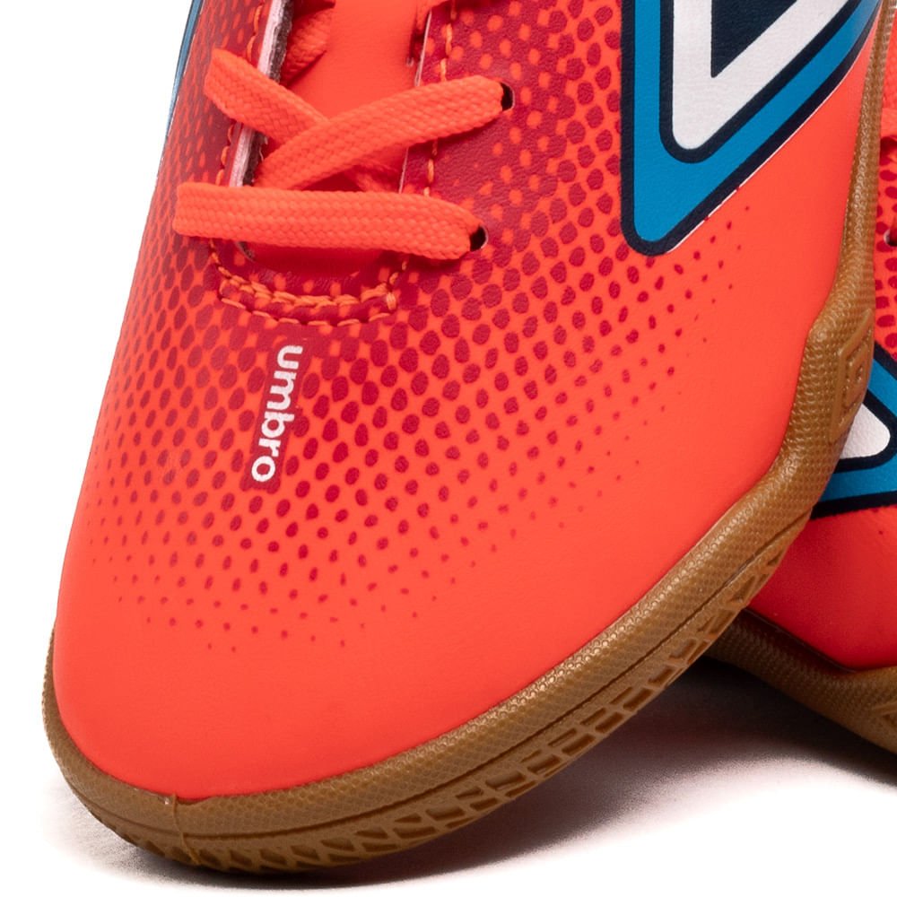 Chuteira Futsal Infantil Umbro Cannon JR Coral Vermelho 6
