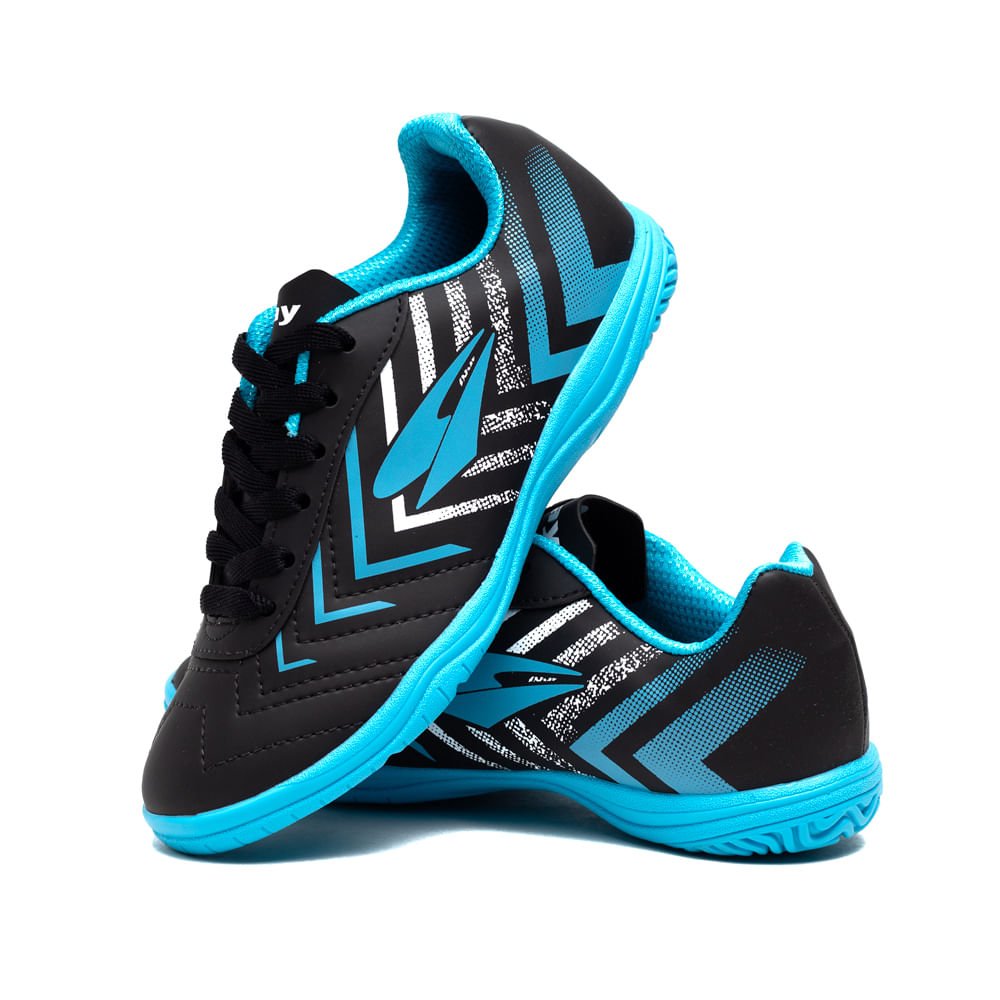 Chuteira Futsal Infantil Dray Preto/azul Preto/Azul 5