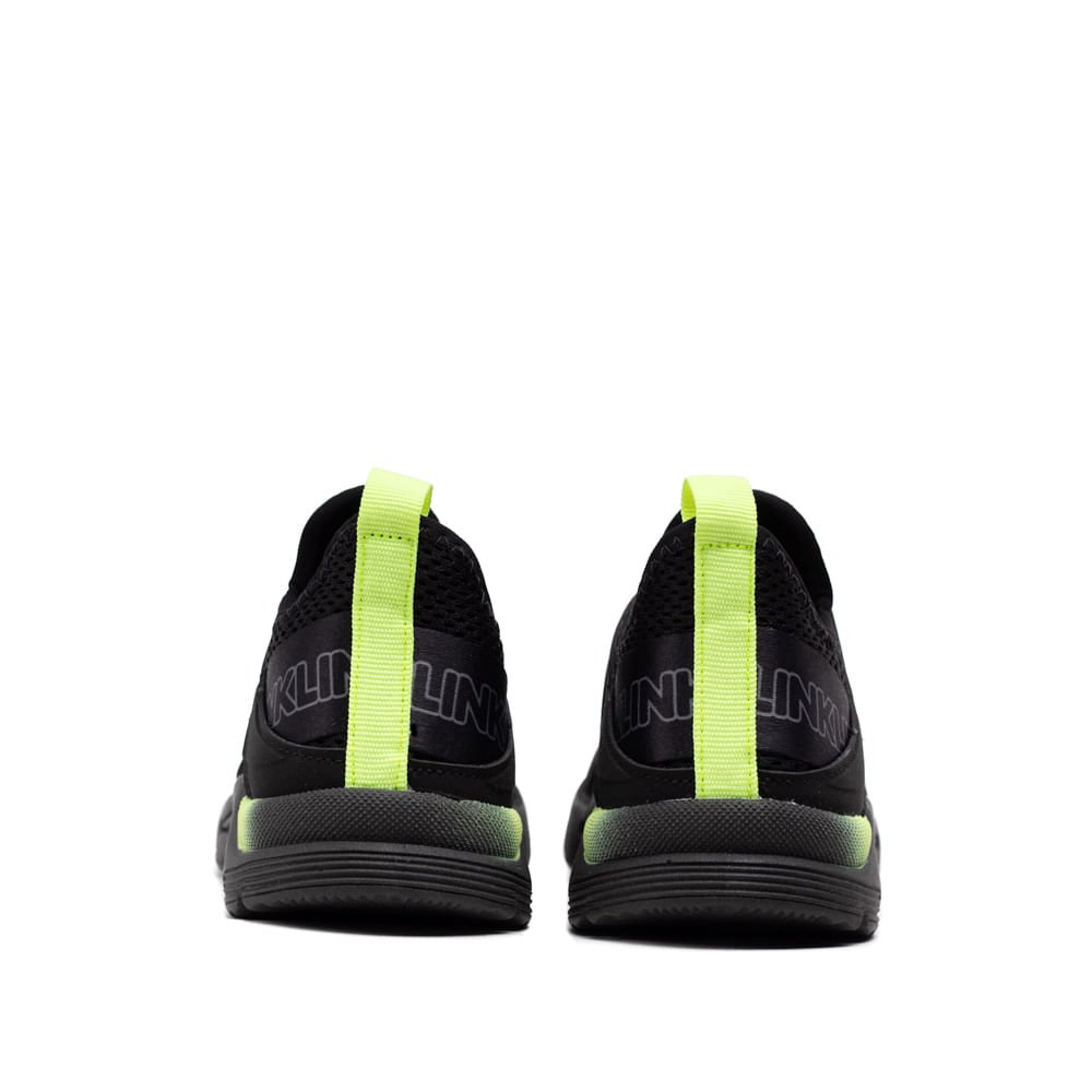 Tênis Infantil Klin New Sport Elástico Preto/verde Preto/Verde 3
