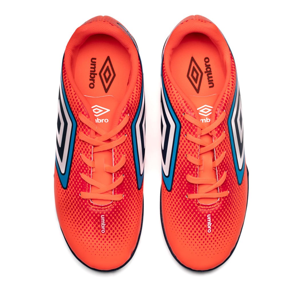 Chuteira Society Umbro Cannon Coral Laranja 4