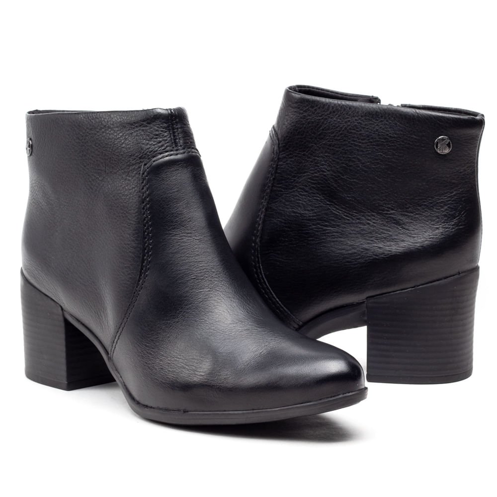 Bota Bottero Feminina Couro Burnish Feminino Preto 5
