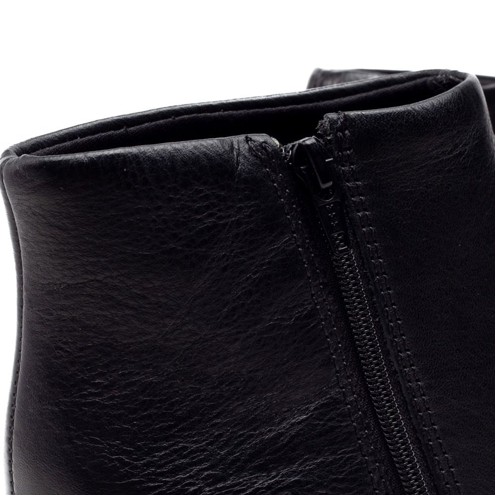 Bota Bottero Feminina Couro Burnish Feminino Preto 6