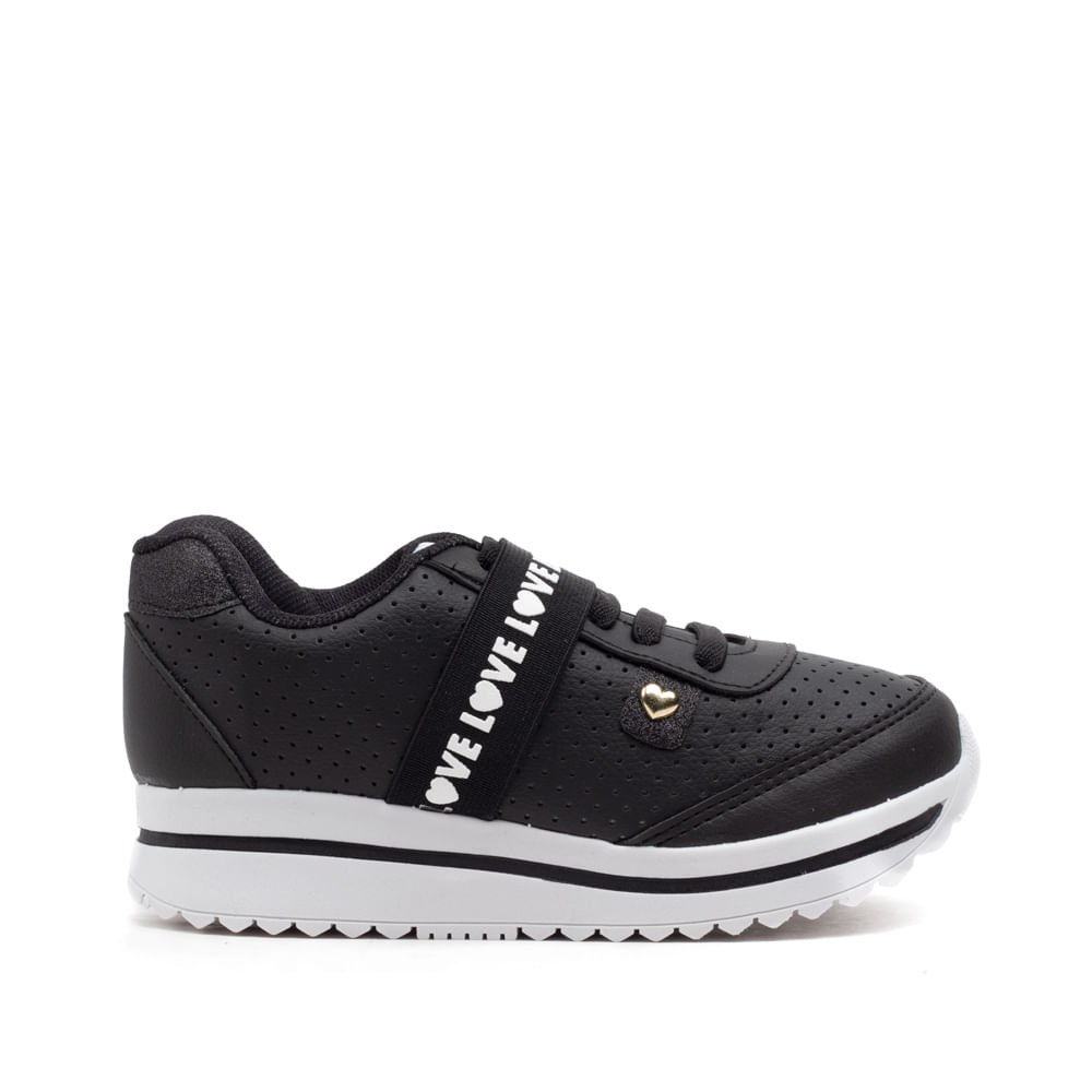 Tênis Infantil Club Happy Gloss Preto