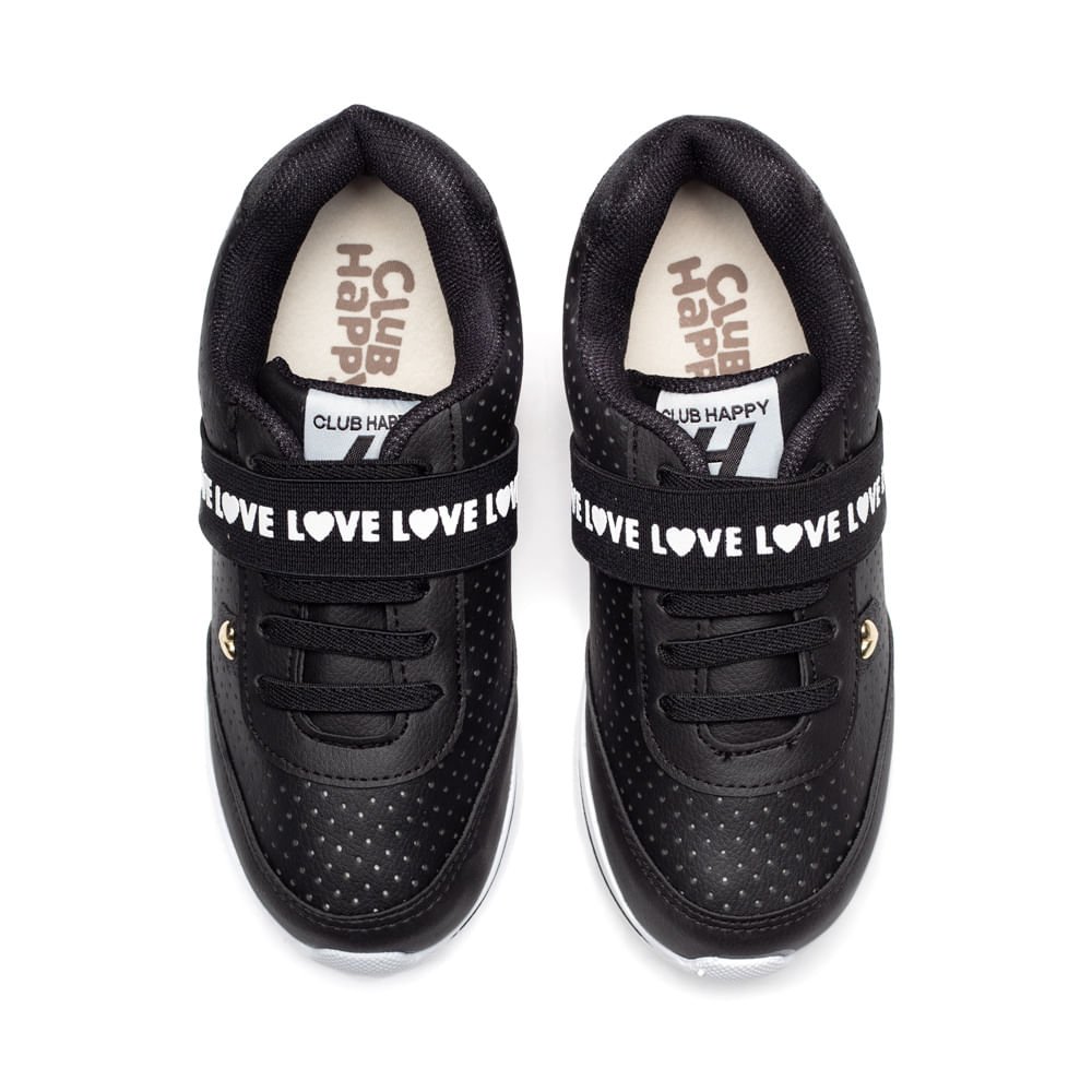 Tênis Infantil Club Happy Gloss Preto Preto 4