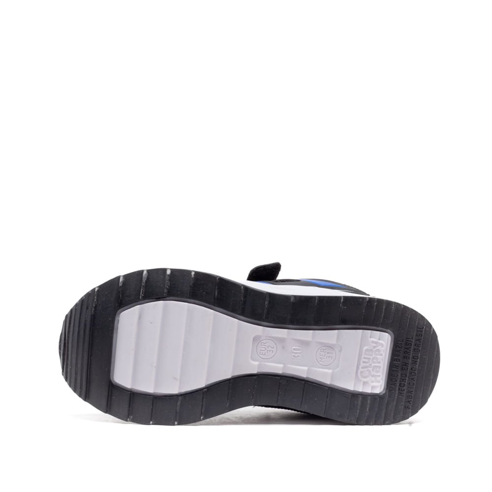 Tênis Infantil Club Happy Action Listras Preto/azul Preto/Azul 2