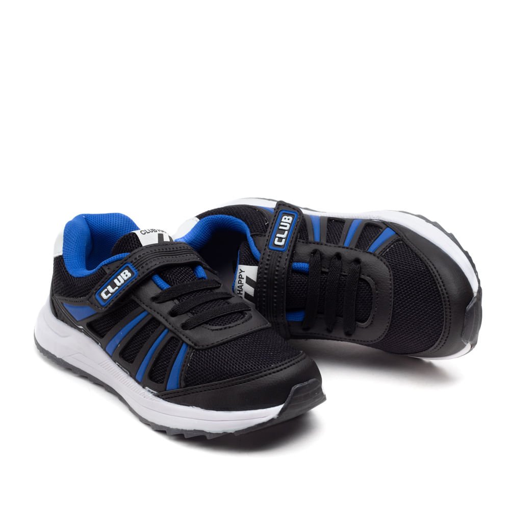 Tênis Infantil Club Happy Action Listras Preto/azul Preto/Azul 5