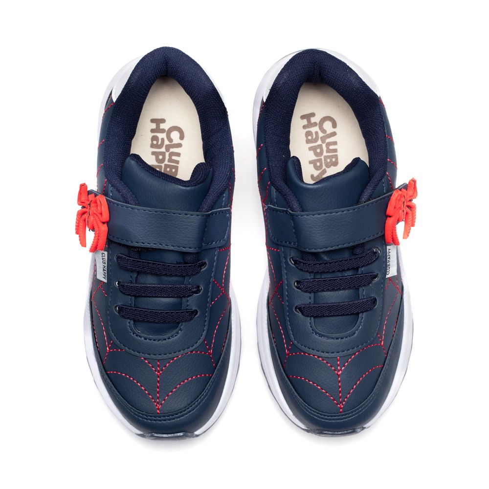 Tênis Infantil Club Happy Action Aranha Marinho Azul Marinho 4