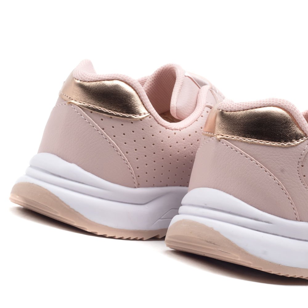 Tênis Infantil Club Happy Action Detalhe Metalizado Rosa Claro Rosa 6