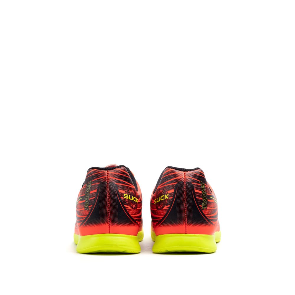 Chuteira Futsal Infantil Topper Slick V Coral/preto Laranja/Preto 3