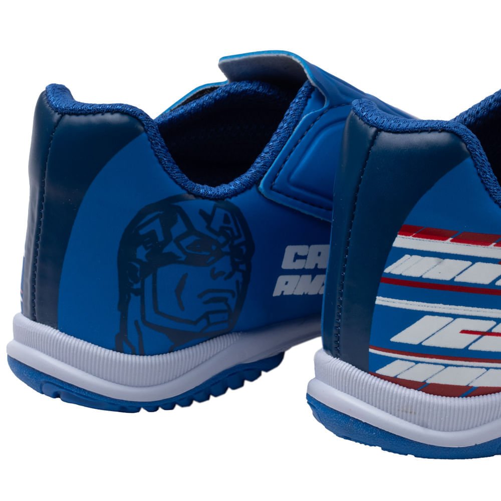 Tênis Infantil Marvel Capitão América Calce Fácil Azul Azul 5