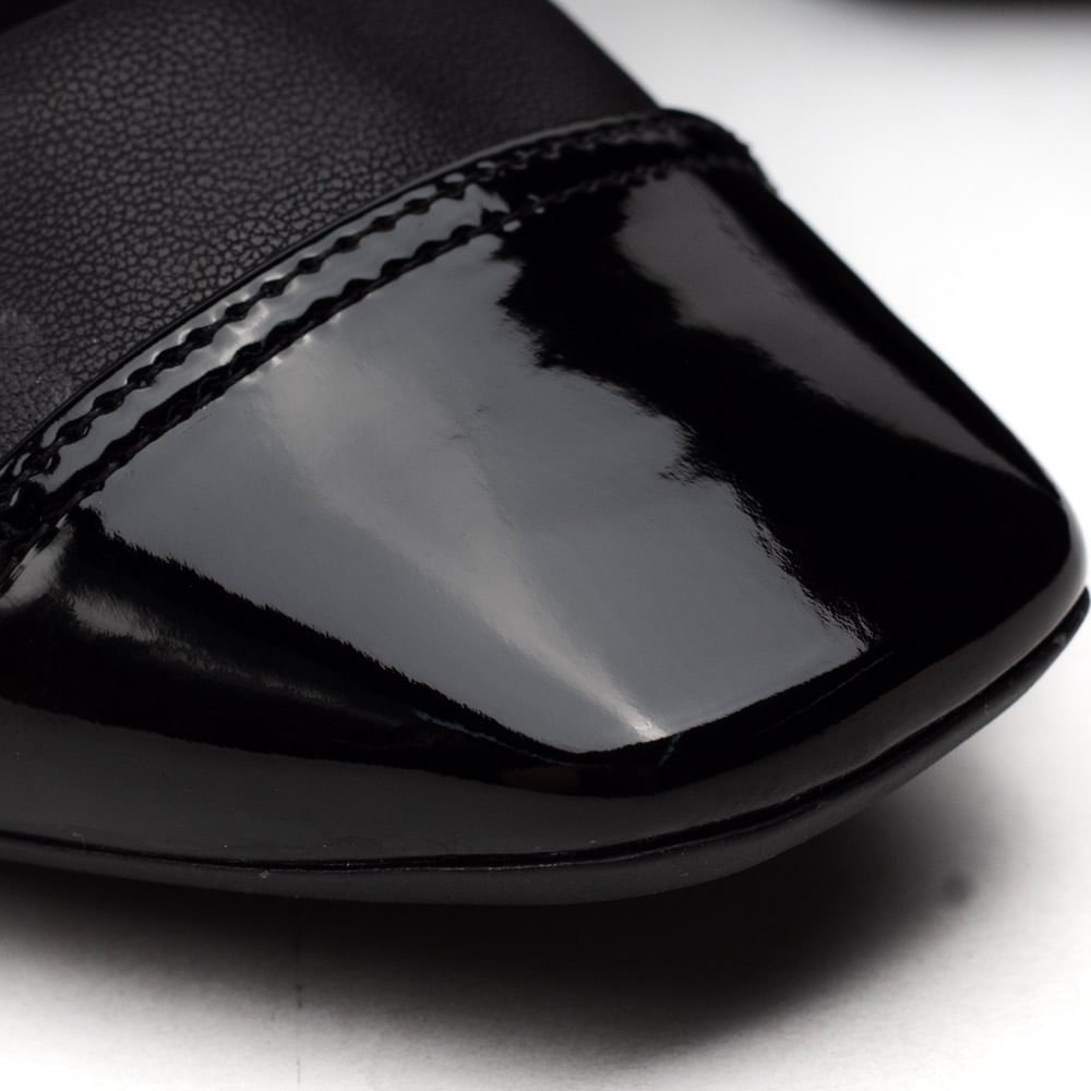 Sapato Feminino Bebecê Slingback Fivelas Preto Preto 6