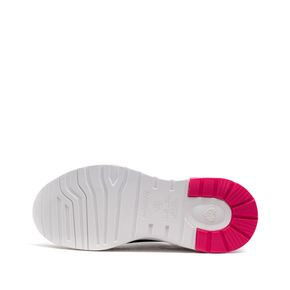 Tênis Infantil Molekinha Tecido Preto/pink Preto/Rosa 2