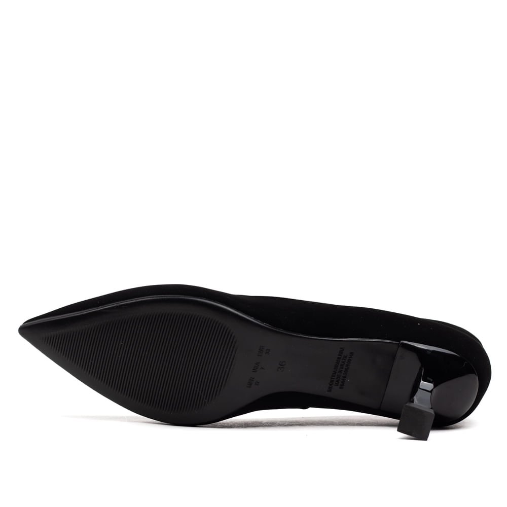 Sapato Scarpan Feminino Bebecê com Salto Taça Preto Preto 2