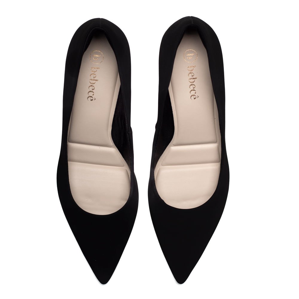 Sapato Scarpan Feminino Bebecê com Salto Taça Preto Preto 4